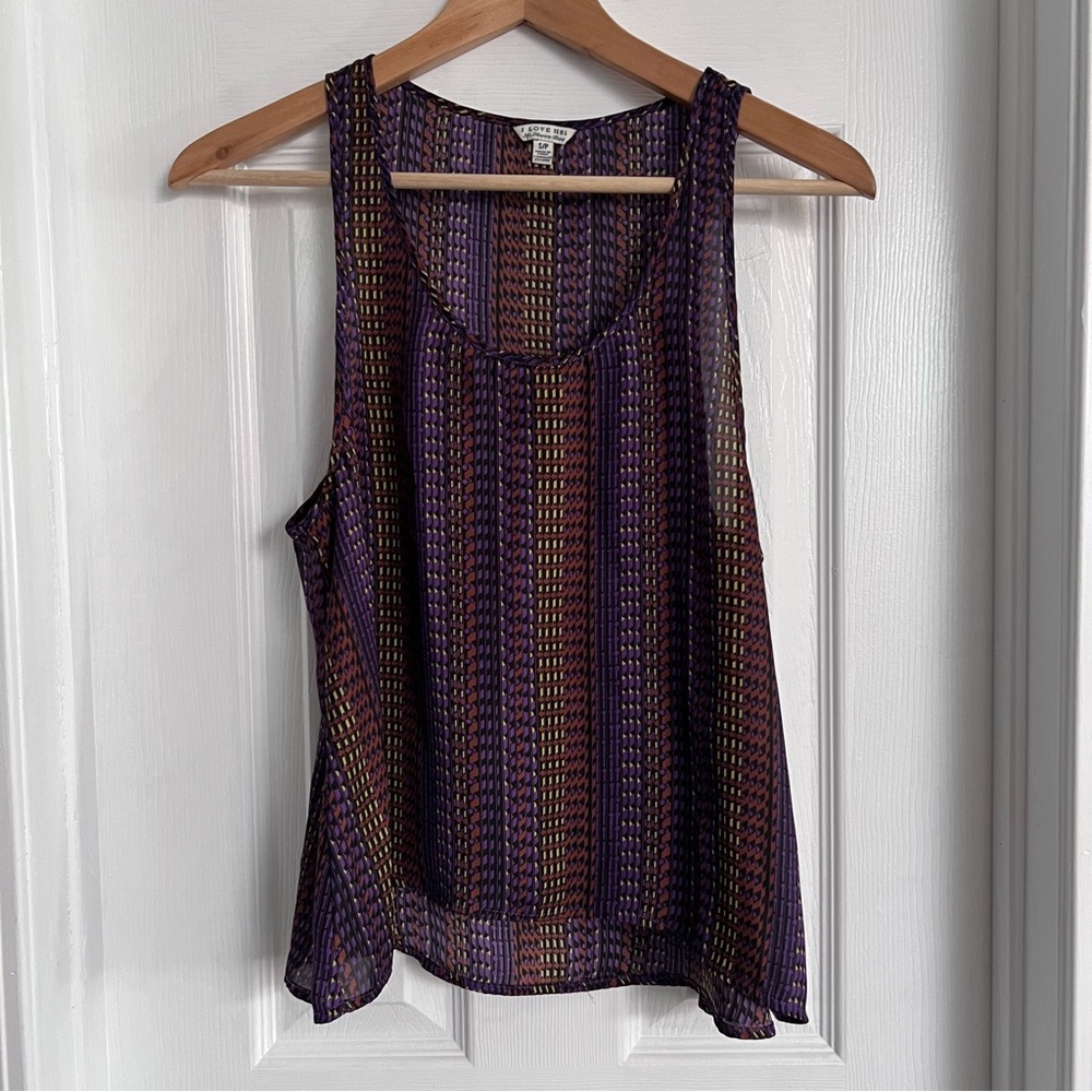 Small purple print blouse